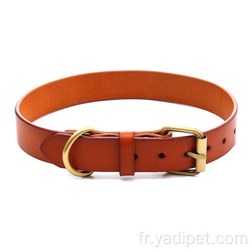 Collier de chien en cuir OEM en cuir véritable